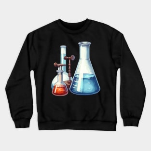 Chemistry Bunsen and Beakers Crewneck Sweatshirt